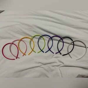 Colorful Satin Headbands Set